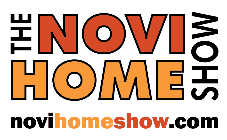 Novi Fall Logo Basic Logo with large text reading “The Novi Home Show” in gradient orange, and “novihomeshow.com” below in black and orange letters.